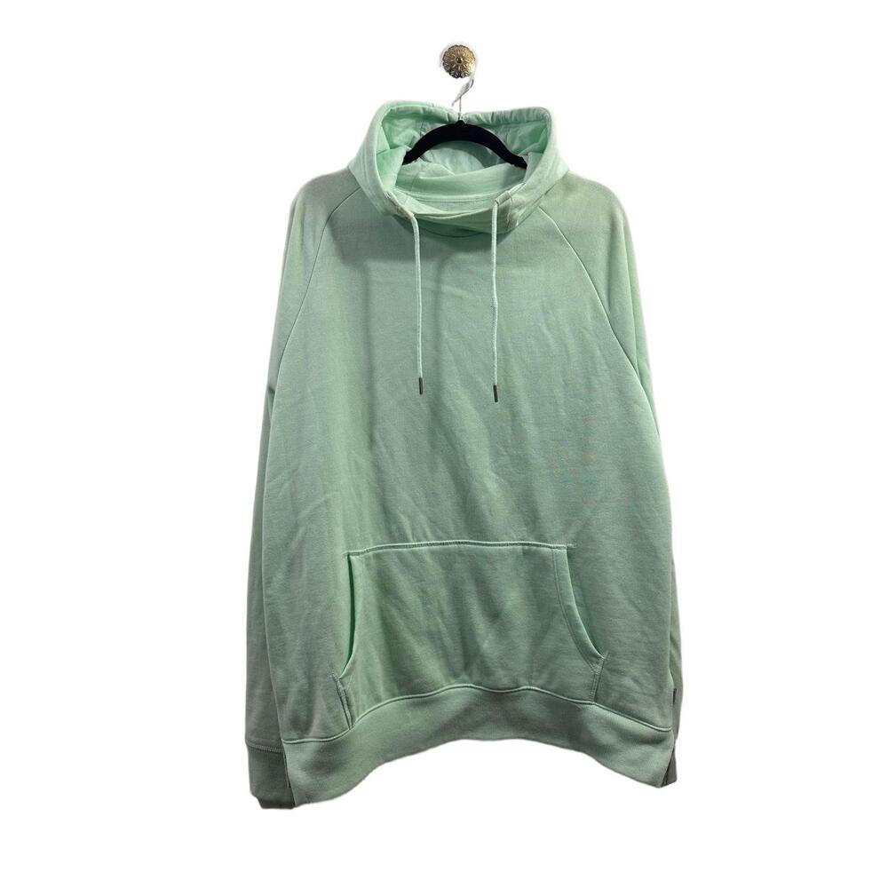 Express Hoodie Women Size XL Mint Green Pullover Kangaroo Pocket Drawstring Hood - Picture 3 of 14